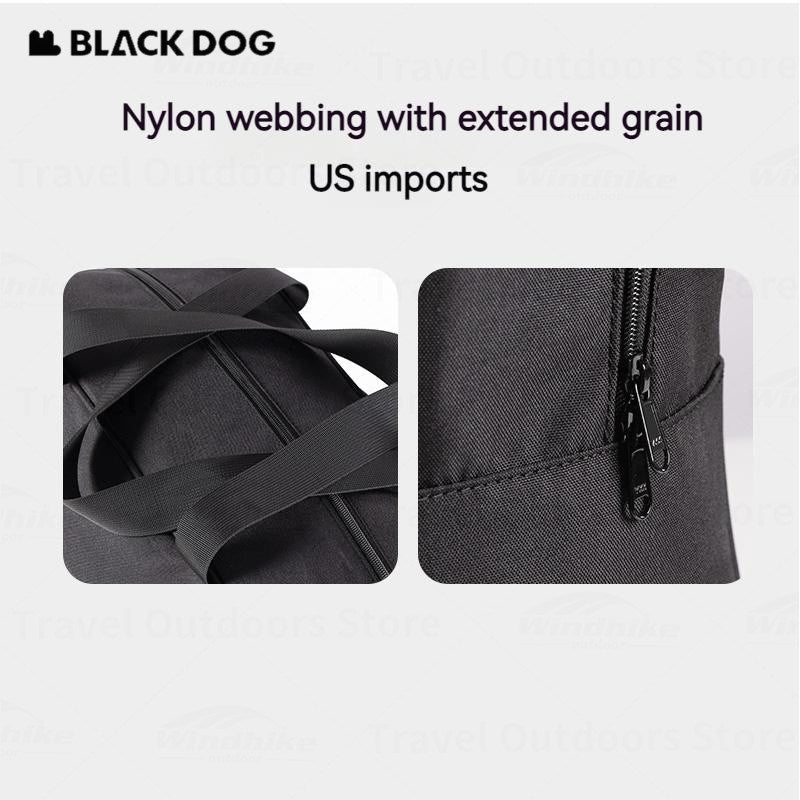 BLACKDOG Portable 30L Sports Bag Leisure Storage Bag Ultralight Tourism Handbag Waterproof Bag Outdoor Travel Camping Luggage Handheld Bag Black Dog