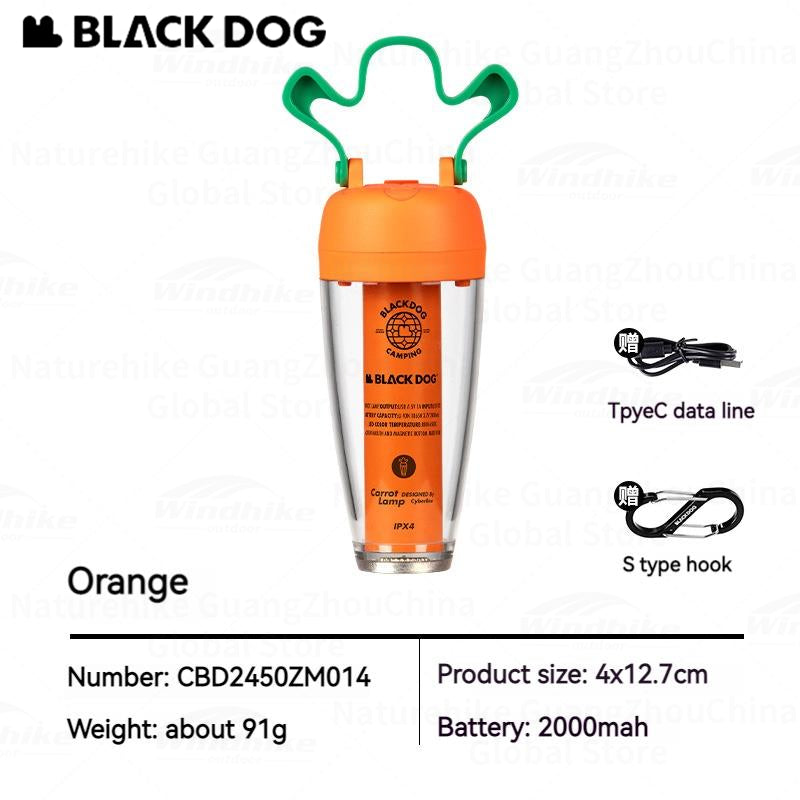BLACKDOG Portable Rechargeable Radish Atmosphere Hanging Lights for Camping Hiking Travel Magnetic Mini LED Lamp Long Life Lighting Ambient Tent