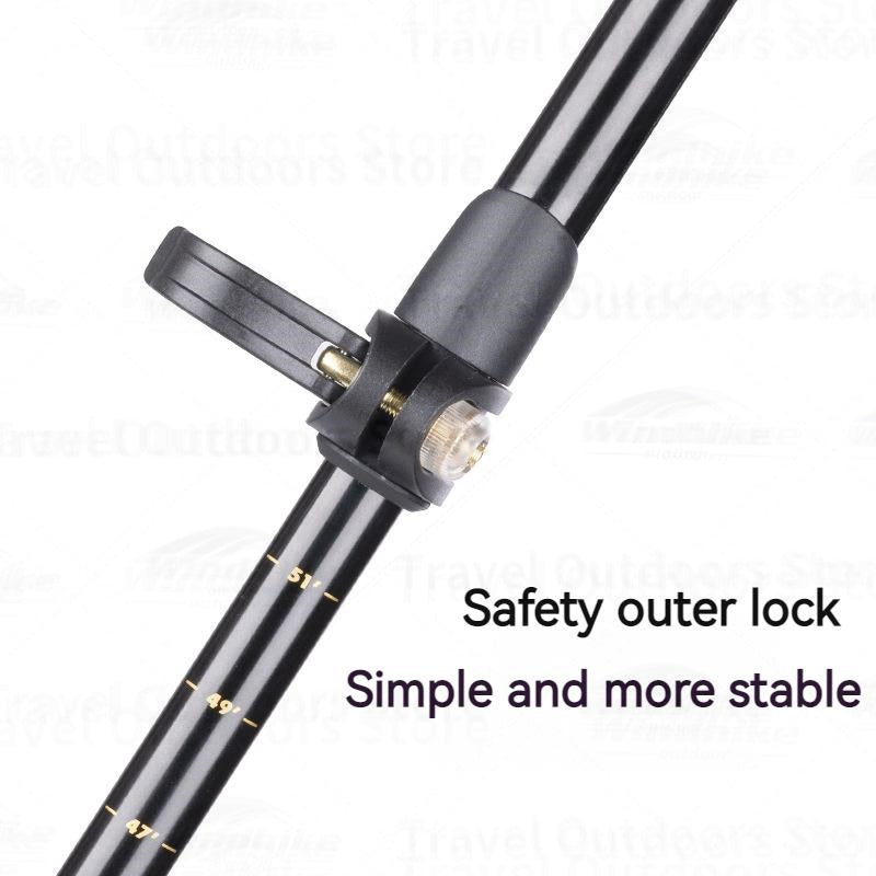 BLACKDOG Outdoor Telescopic 66.5-135CM Walking Trek Rod Stick Ultralight 6061 Aluminum Alloy Portable 3-Section External Lock Stick Trekking Poles