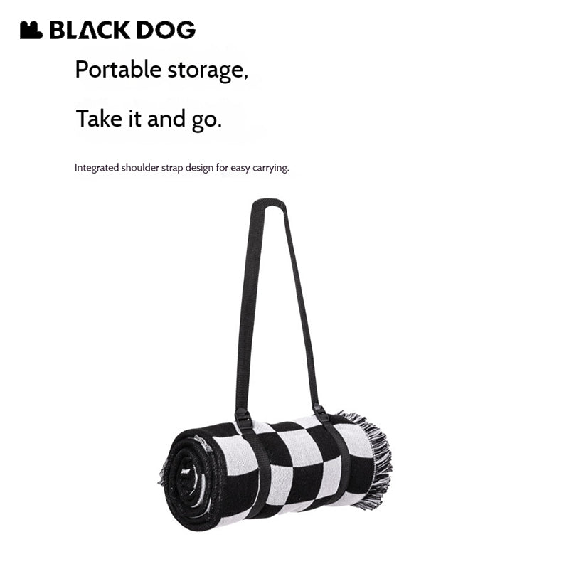 Blackdog TRENDY Knit Tassel Sleeping Blanket Dual-Tone and Dual-Face Checkered Pattern Comfortable Skin-Friendly Tassel Design Bed Sheet Outdoor