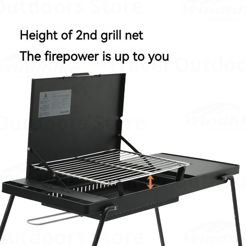 Naturehike Mini BBQ Table Outdoor Portable Lightweight Folding Tabletop Grill Multi-Function With 2 Speed Adjustable Fire Desktop Burner Table Heater
