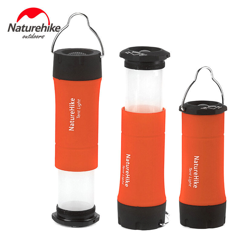 Naturehike Mini CREE LED Zoomable Flashlight Portable Ultralight 3 Adjustable Light Modes Lantern Light Lamp Tent AAA Battery Operated Equipment Outdoor Camping Hiking Travel Original Nature Hike