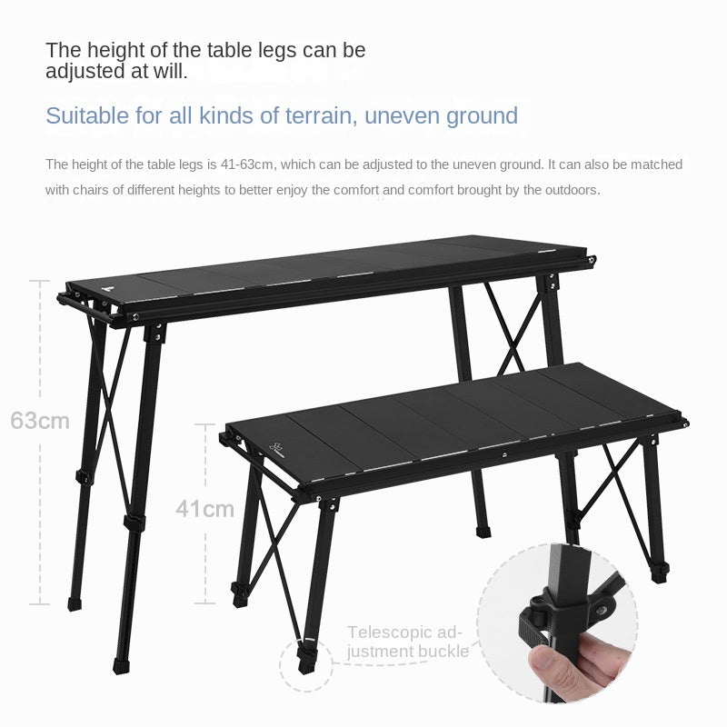 Vidalido IGT Modular Folding Table Portable Lightweight Foldable Tactical Integrated Grill Split Splicing Table Height Adjustable Max Load Up To 60kg 2.5 Units