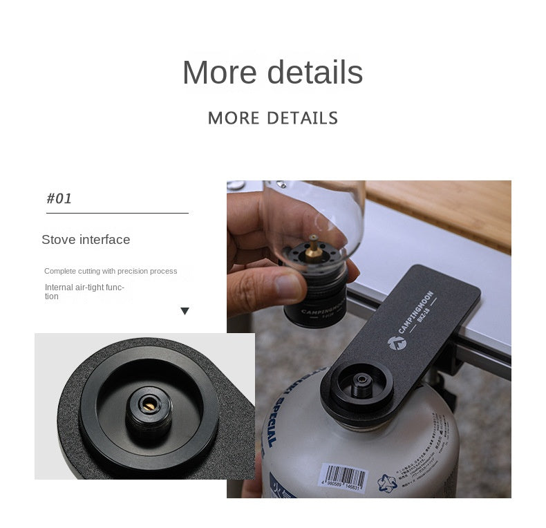 Campingmoon BKZ-18 Butane Gas Tank Mounting Bracket Screw Type Gas Cylinder Expansion Fixture Stove Desktop Tabletop Side Table Bracket Lamp Lantern