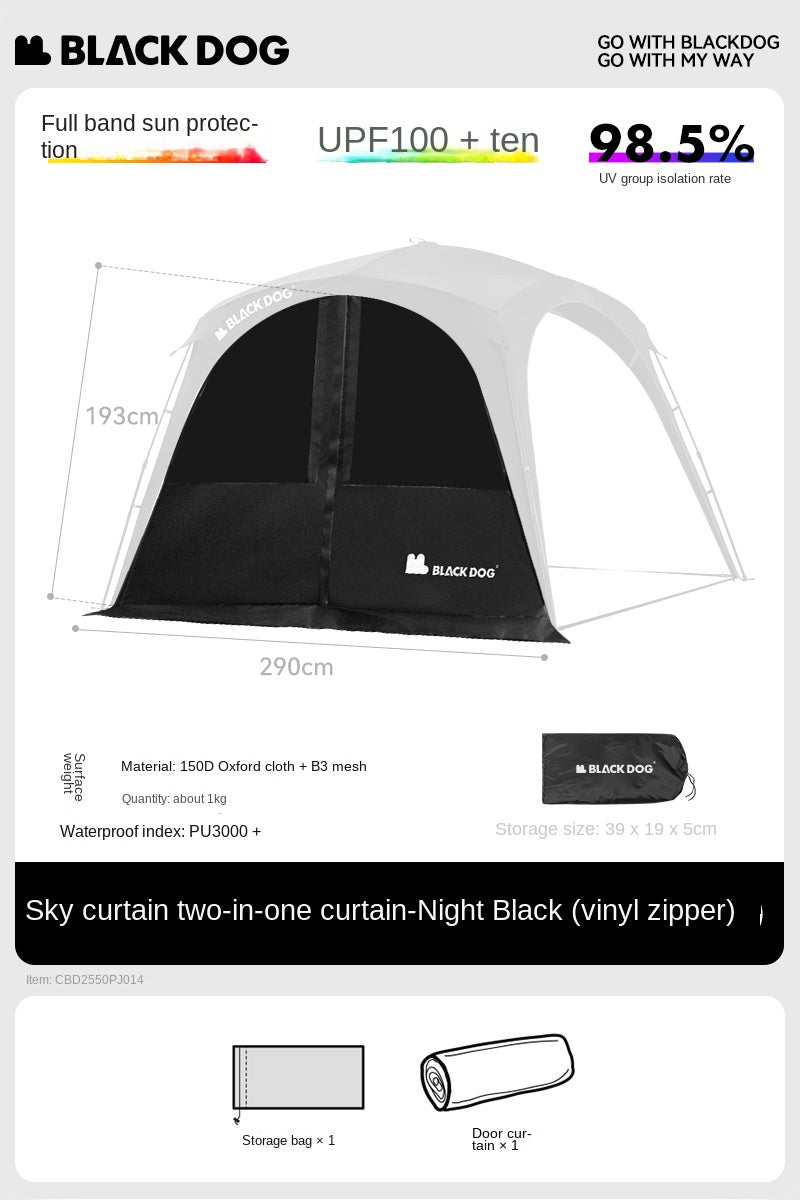 BLACKDOG DOME SKY Automatic Modular Multiple Setting Canopy Tent Unlimited Connection Bedroom Living Area Waterproof Outdoor Fast Build 4-12 Person Unicorn