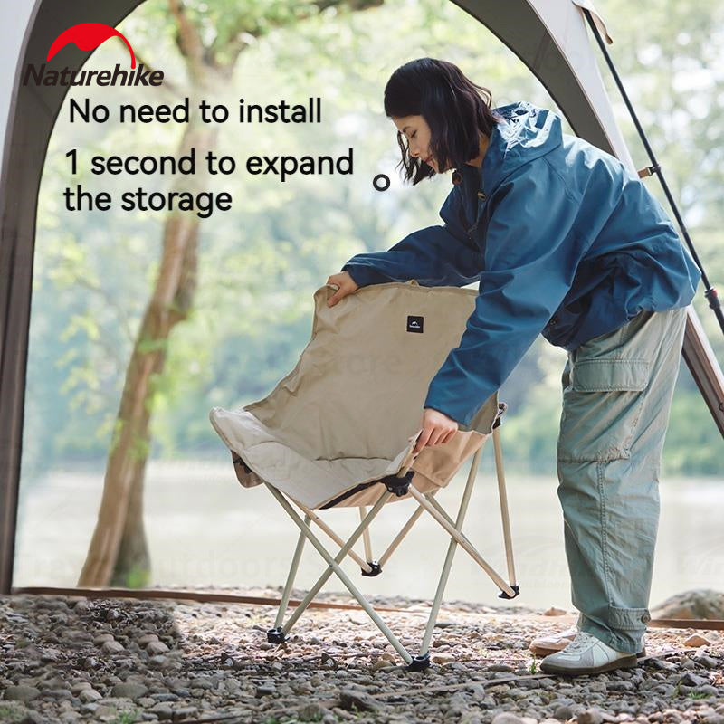 Naturehike Star and Moon T01 Gathering Camping Chair Portable X-Shaped Folding Leisure Relax Lazy Chair With Armrest Lounge Fishing Tourist Garde