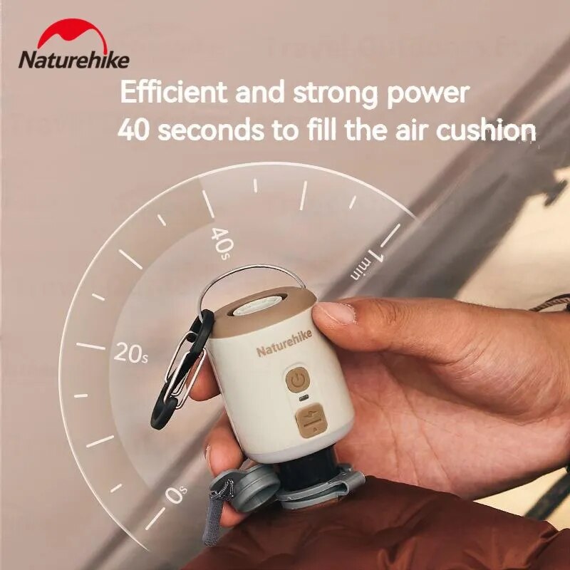 Naturehike WIND MINI Multifunctional Air Pump Lantern Lamp Light Inflatable Pump Inflate Deflate USB C Rechargeable Tent Mattress Bed Pillow Mat Bed