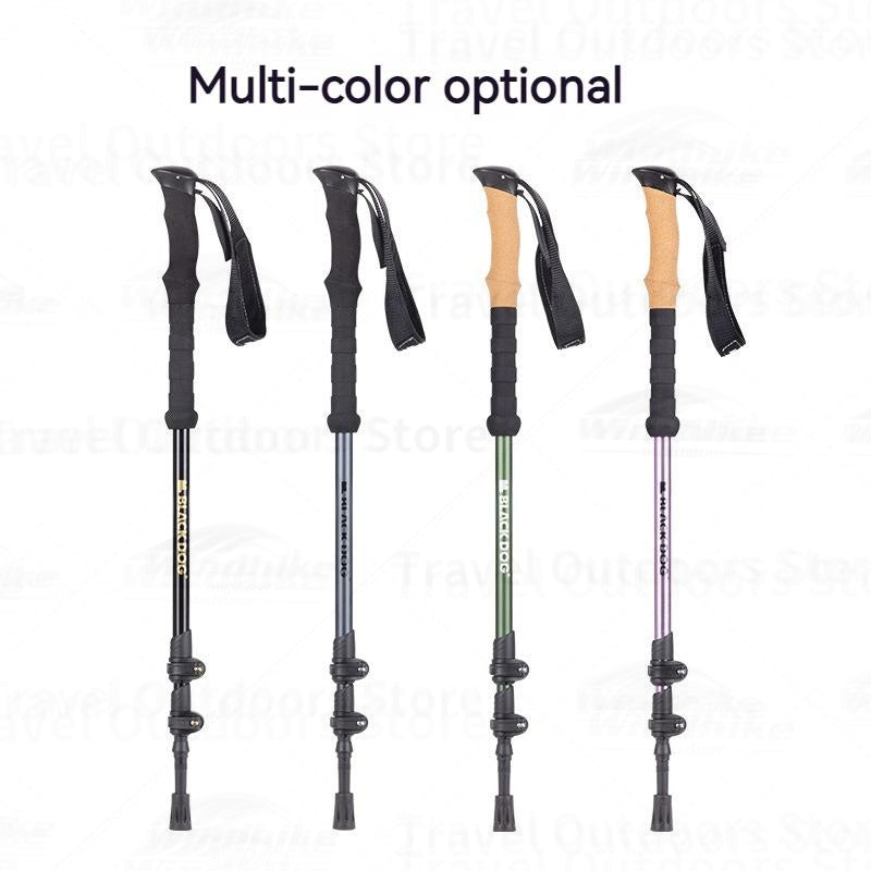 BLACKDOG Outdoor Telescopic 66.5-135CM Walking Trek Rod Stick Ultralight 6061 Aluminum Alloy Portable 3-Section External Lock Stick Trekking Poles