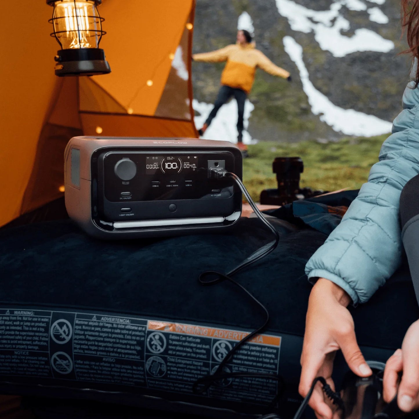 Ecoflow River 3 Plus Power Station Portable Lightweight Charging 80% In 1 Hour 600W Up To 1200W With X-Boost Battery Backup Energy Storage