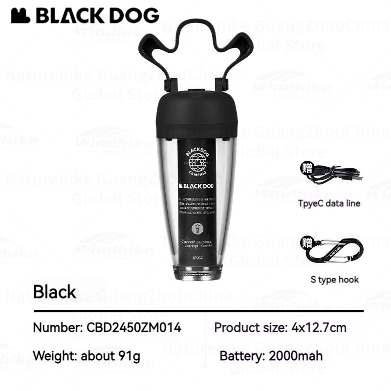 BLACKDOG Portable Rechargeable Radish Atmosphere Hanging Lights for Camping Hiking Travel Magnetic Mini LED Lamp Long Life Lighting Ambient Tent