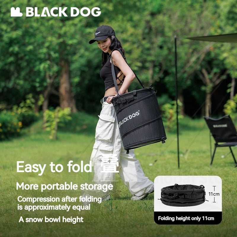 BLACKDOG Multi-Functional Bucket Bag 40L Capacity Outdoor Portable Ultralight Folding Round Clothes Bag Sundry Storage Box Hiking Camping Picnic Beach Travel Heavy Duty Original Black Dog
