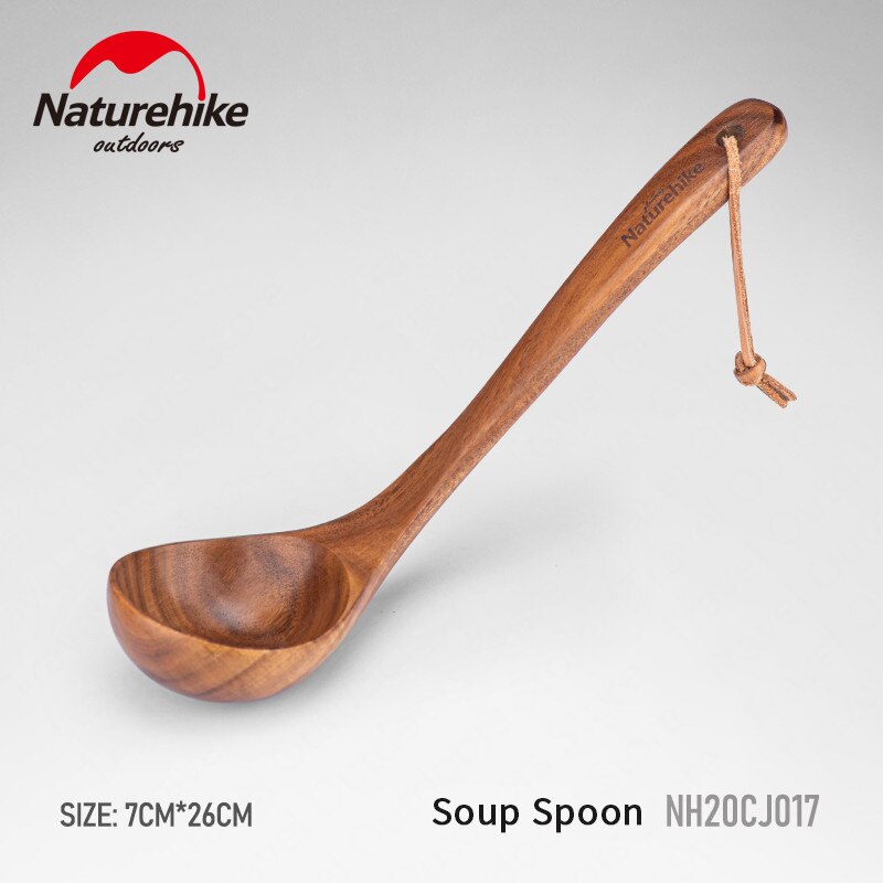 Naturehike Natural Solid Wooden Spatula Cooking Tool Kitchen Utensil Spoon Rice Soup Ladle Tableware Acacia Wood Portable Daily Picnic Pan Shovel