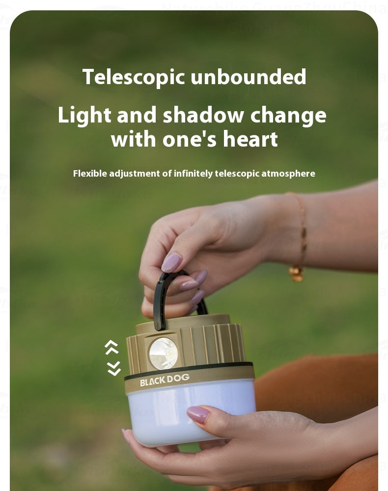 Blackdog Multifunctional Camping Light Portable Ultralight Rechargeable Atmosphere Hanging Lamp Solar Powered & Type-C Charging Emergency Lantern Outdoor