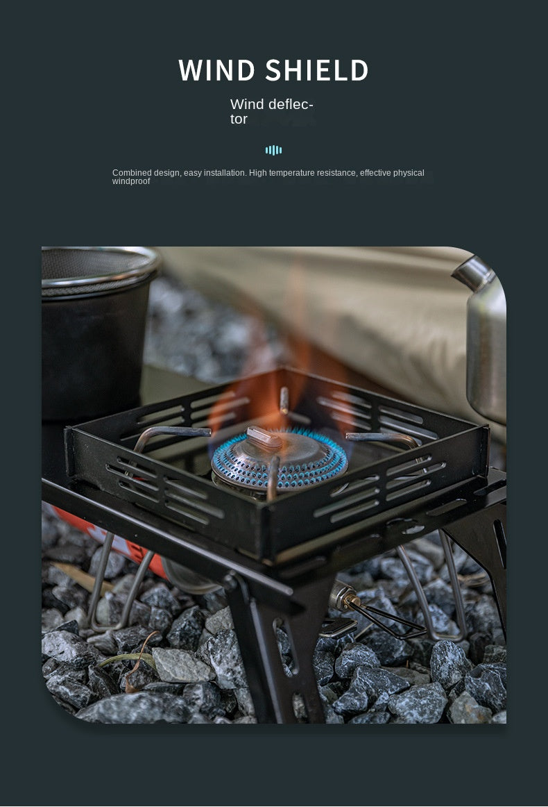 Campingmoon BKSK-310CP Black Mounting Bracket Portable Ultralight Stainless Steel Sturdy Stove Mount Butterfly Stove Folding With Storage Bag