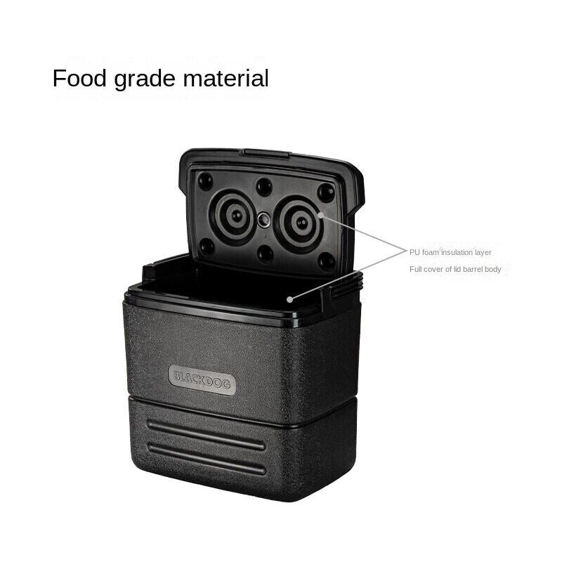 BLACKDOG Black Cooler Box Portable Lightweight Multipurpose 17L Large Capacity Ice Foods Drinks Hot/Cold Storage Box Cool Up To 48H Chiller Camping Hiking Picnic Beach Travel Outdoor Heavy Duty Original Black Dog