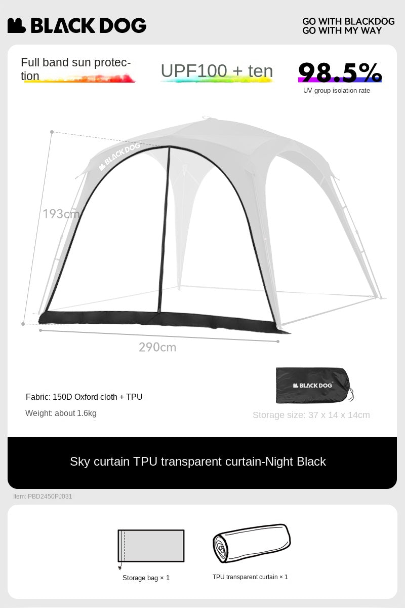 BLACKDOG DOME SKY Automatic Modular Multiple Setting Canopy Tent Unlimited Connection Bedroom Living Area Waterproof Outdoor Fast Build 4-12 Person Unicorn