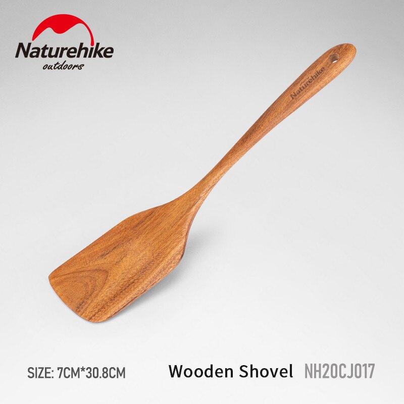 Naturehike Natural Solid Wooden Spatula Cooking Tool Kitchen Utensil Spoon Rice Soup Ladle Tableware Acacia Wood Portable Daily Picnic Pan Shovel