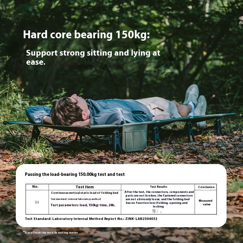 Naturehike XJC08 Camping Cot Portable Foldable Ultralight 75cm Wide Sleeping Bed Mattress Leverage Lock Design Load Bearing Up To 150kg Outdoor Hiking Backpacking Travel Survival Gear
