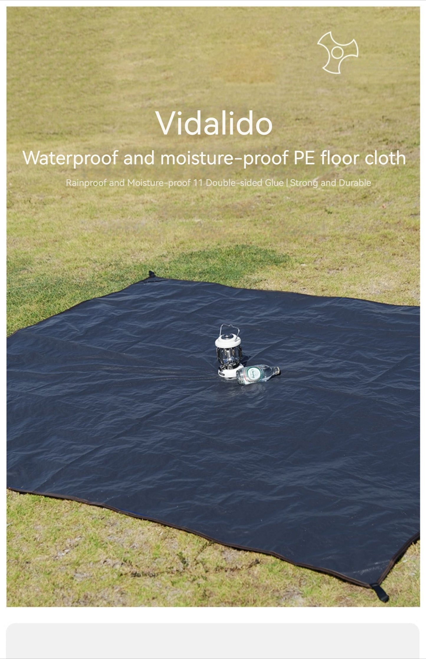 Vidalido PE Groundsheet Mat Portable Lightweight Multipurpose Waterproof & Moisture proof Thickened Outdoor Camping Footprint Ground Sheet Cover