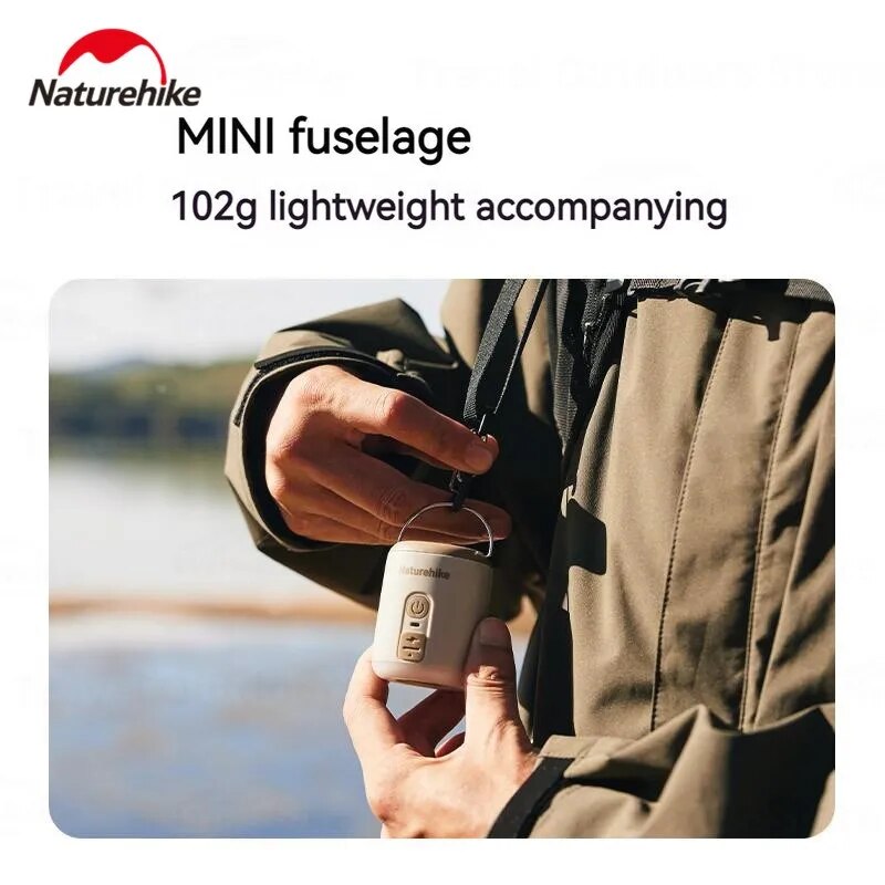 Naturehike WIND MINI Multifunctional Air Pump Lantern Lamp Light Inflatable Pump Inflate Deflate USB C Rechargeable Tent Mattress Bed Pillow Mat Bed