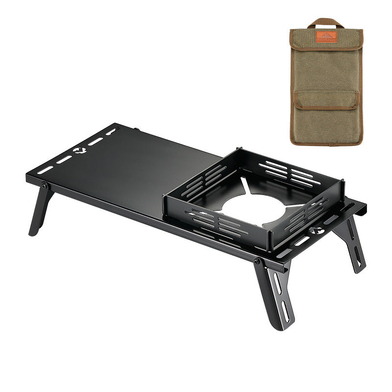 Campingmoon BKSK-310CP Black Mounting Bracket Portable Ultralight Stainless Steel Sturdy Stove Mount Butterfly Stove Folding With Storage Bag