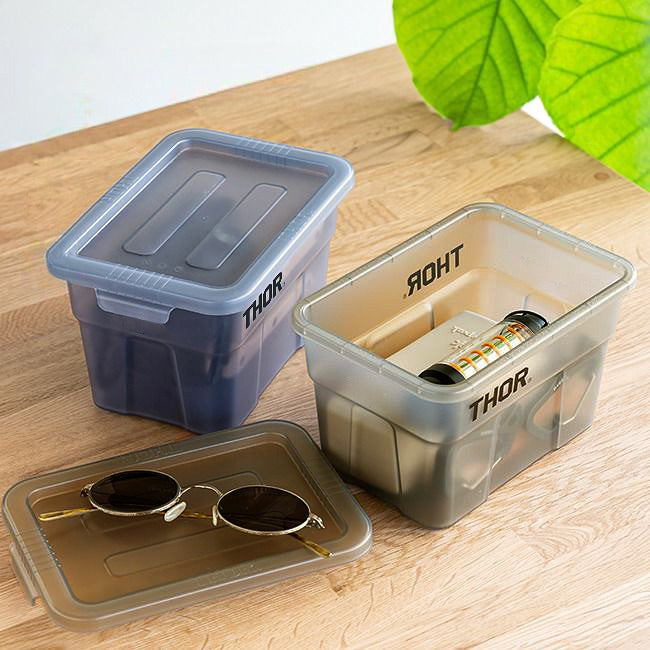 THOR Storage Smoked Series 1L MINI Stackable Food Grade Storage Box with Lid Cover Original Plastic Box Camping Hiking Travel Picnic Kitchen Storage Organizer NSF Certified