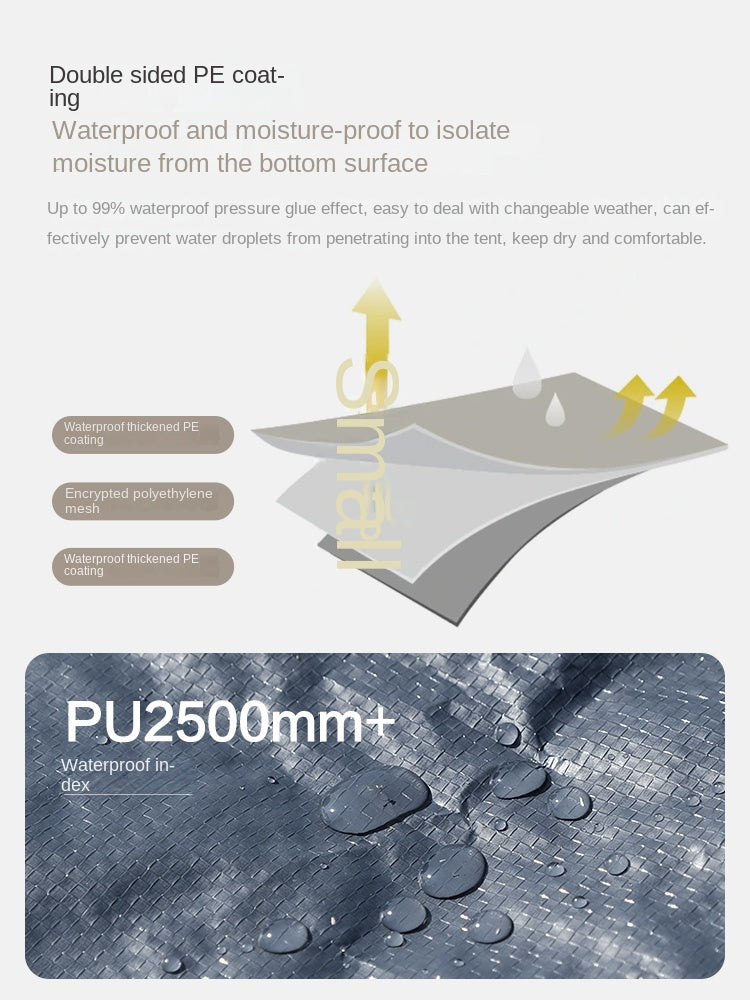Vidalido PE Groundsheet Mat Portable Lightweight Multipurpose Waterproof & Moisture proof Thickened Outdoor Camping Footprint Ground Sheet Cover