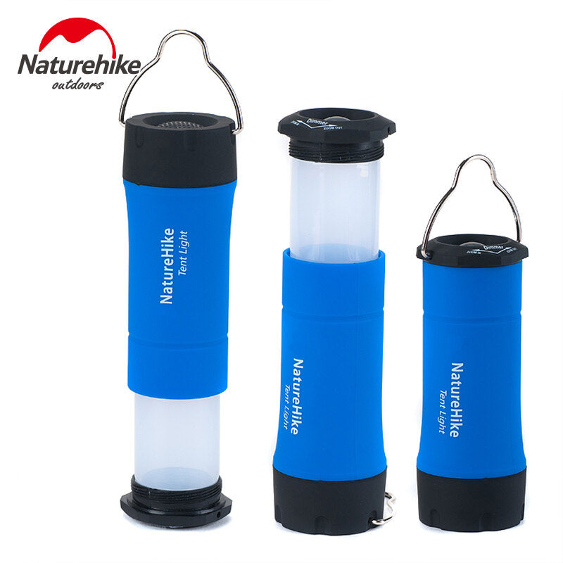Naturehike Mini CREE LED Zoomable Flashlight Portable Ultralight 3 Adjustable Light Modes Lantern Light Lamp Tent AAA Battery Operated Equipment Outdoor Camping Hiking Travel Original Nature Hike