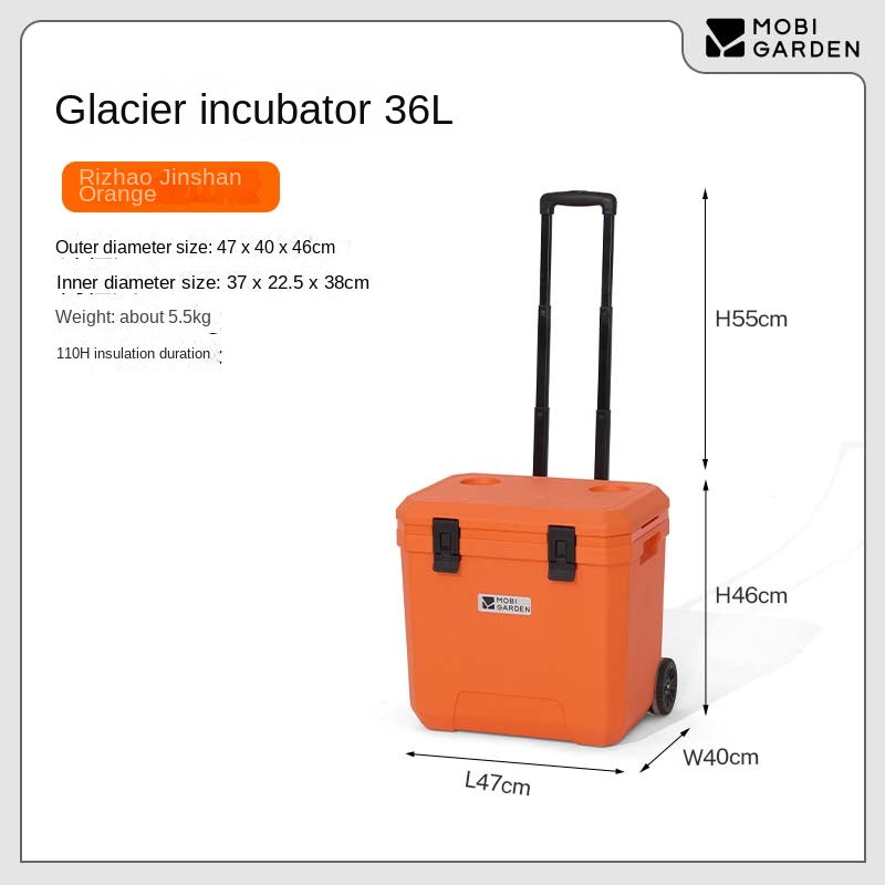 Mobi Garden GLACIER Incubator Cooler Series Portable Multipurpose Storage Box 16/25/36/50/75L Capacities Up To 120H Hot & Cold Insulated Preservation Rotomolded Ice Food Drink Cooler Bucket Outdoor Camping