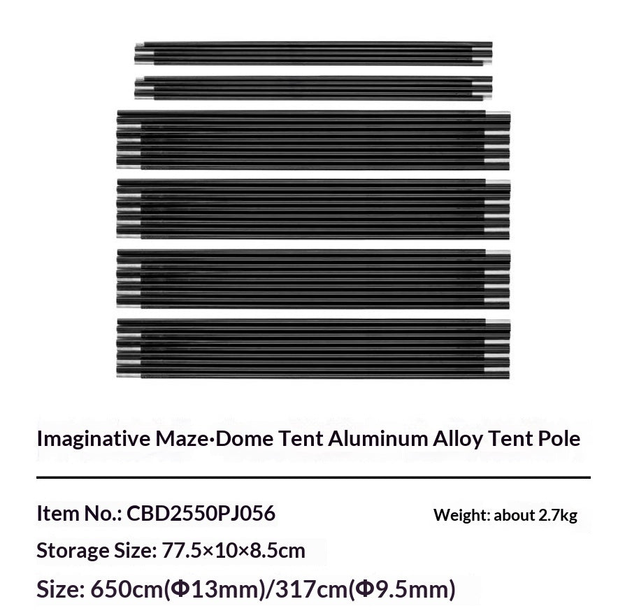 Blackdog WONDERLAND Series Modular Dome Tent Geodesic Style Tactical Black Multiple Setup Large Space Unlimited Connection Outdoor Camping Tent Rainproof