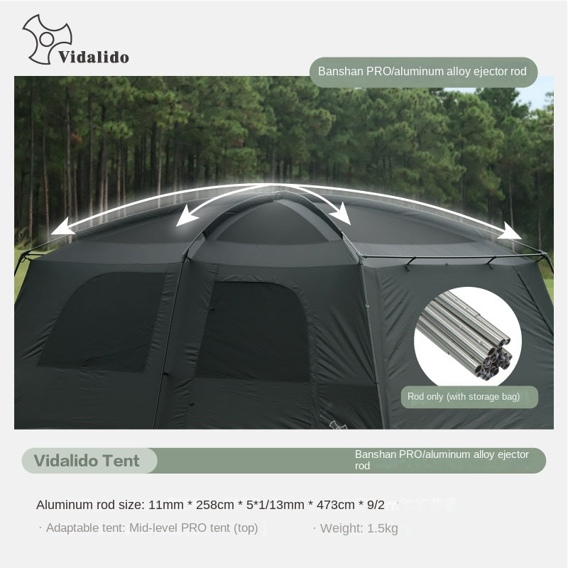 Vidalido Poon Saan Tent Extra Parts Accessories Add-ons Groundsheet Mat Footprint Aluminum Alloy Ultralight Top Poles Addons