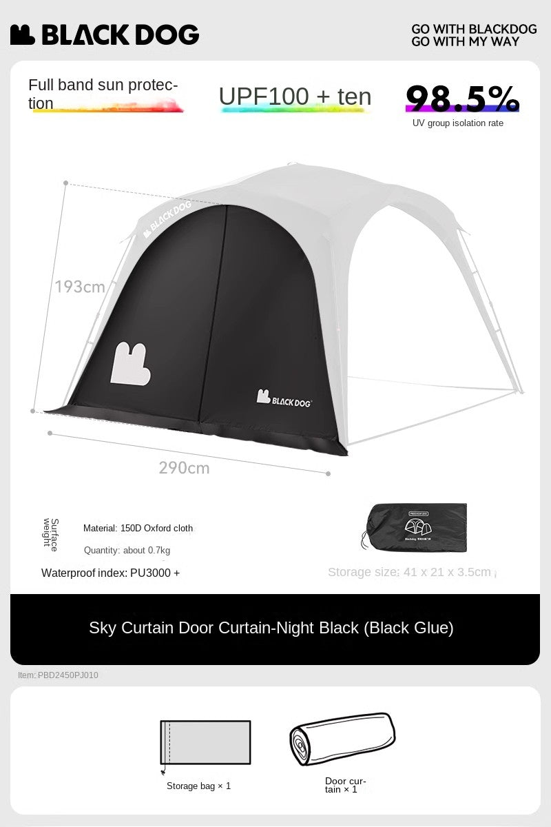 BLACKDOG DOME SKY Automatic Modular Multiple Setting Canopy Tent Unlimited Connection Bedroom Living Area Waterproof Outdoor Fast Build 4-12 Person Unicorn
