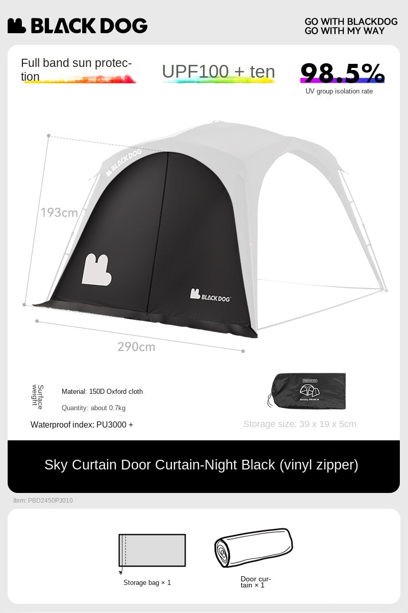 BLACKDOG DOME SKY Automatic Modular Multiple Setting Canopy Tent Unlimited Connection Bedroom Living Area Waterproof Outdoor Fast Build 4-12 Person Unicorn