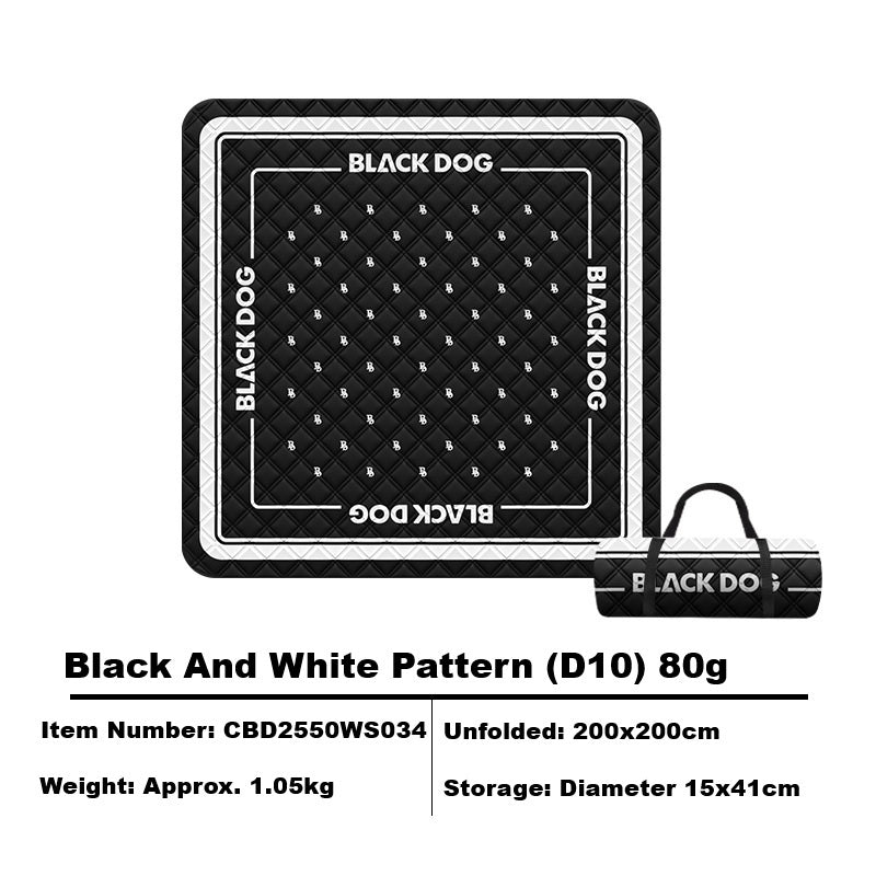 BLACKDOG Ultrasonic Picnic Mat Cushion Aluminum Film Seat Soft And Skin-Friendly Pad Waterproof Camping Outdoor Mattress Sleeping Pad Blanket