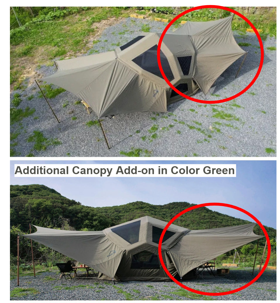 Coody BESTONA AIR Premium Dome Shell Spherical Large Space Air Inflatable Tent Heightened Enlarged All Season Tent Black Beige Army Green