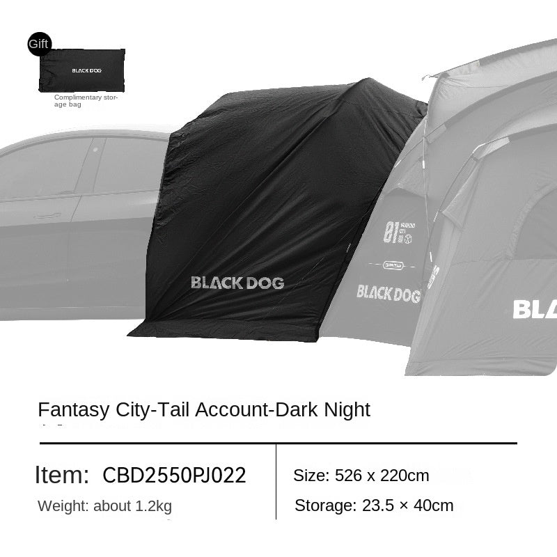 Blackdog WONDERLAND Series Modular Dome Tent Geodesic Style Tactical Black Multiple Setup Large Space Unlimited Connection Outdoor Camping Tent Rainproof