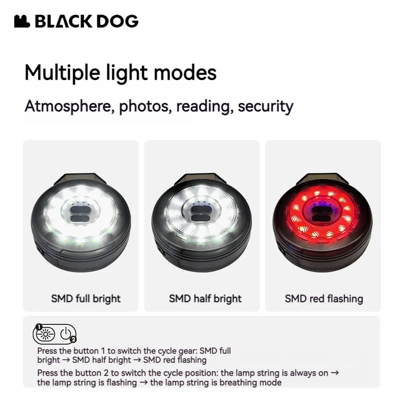 BLACKDOG Star Encounter Atmosphere Light 10m Camping Light Strip Canopy Light Lamp Lighting LED Lantern Tent Decoration Waterproof Rechargeable IPX4