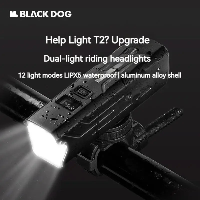 BLACKDOG Outdoor Bike Headlight Strong Night Light Riding Flashlight Induction Sensor Mountain Light USB Rechargeable Waterproof Riding Lamp