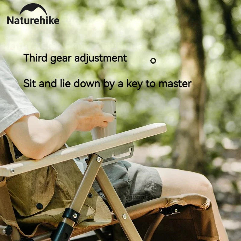 Naturehike NIGHTFALL Folding Recliner Chair Adjustable Backrest Portable Leisure  Lounger Camping Outdoor Hiking Fishing Beach Travel Armchair Footrest Heavy Duty Original Nature Hike
