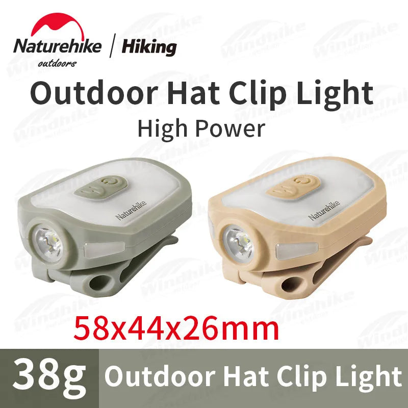 Naturehike Portable Hat Light Clip Outdoor Ultralight Led Headlights Night Lighting Led Lamp Fishing Hat Clip Adjustable Lighting Equipment Camping Hiking Beach Travel Heavy Duty Original Nature Hike