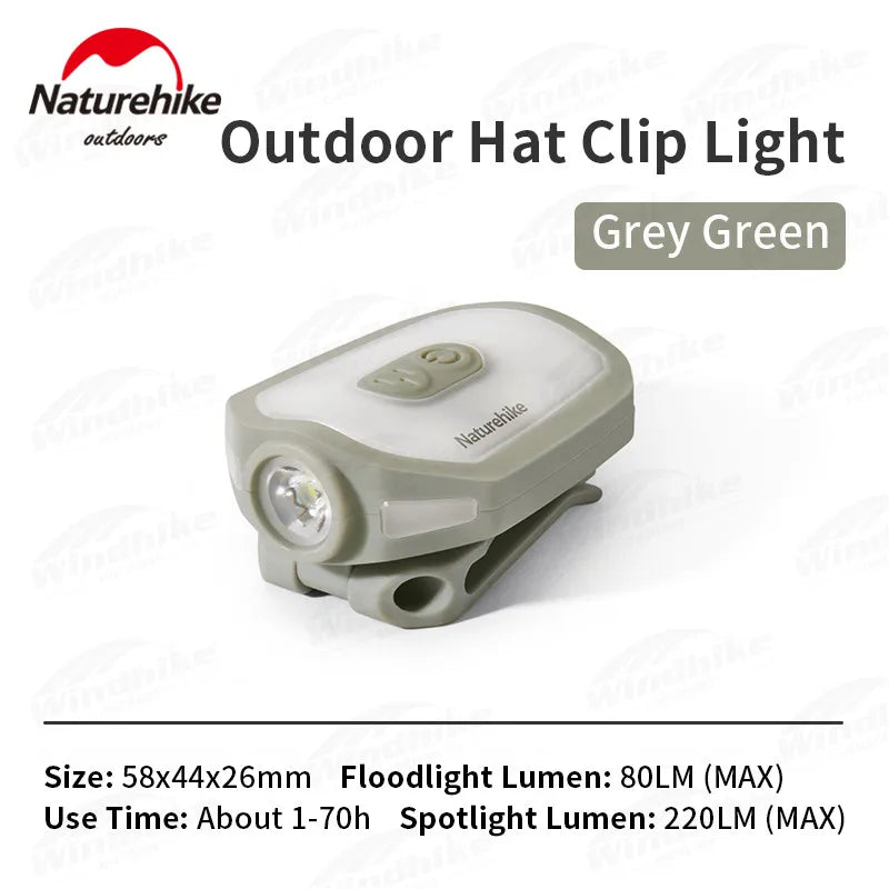 Naturehike Portable Hat Light Clip Outdoor Ultralight Led Headlights Night Lighting Led Lamp Fishing Hat Clip Adjustable Lighting Equipment Camping Hiking Beach Travel Heavy Duty Original Nature Hike