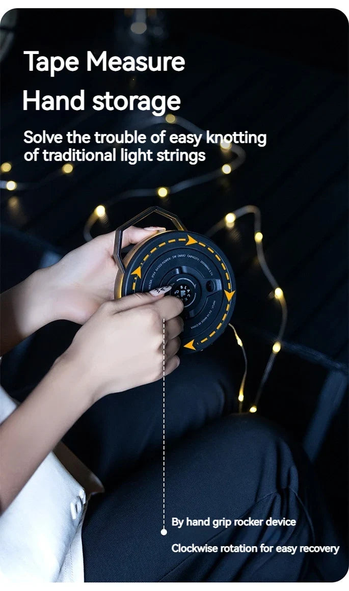 BLACKDOG Star Encounter Atmosphere Light 10m Camping Light Strip Canopy Light Lamp Lighting LED Lantern Tent Decoration Waterproof Rechargeable IPX4