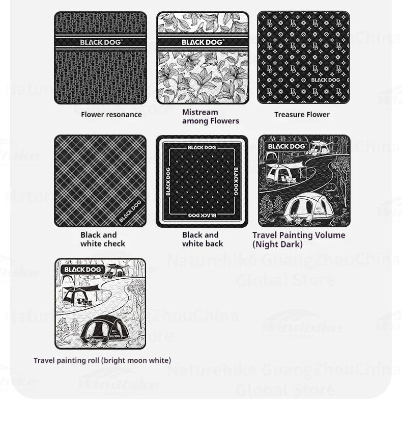 BLACKDOG Ultrasonic Picnic Mat Cushion Aluminum Film Seat Soft And Skin-Friendly Pad Waterproof Camping Outdoor Mattress Sleeping Pad Blanket