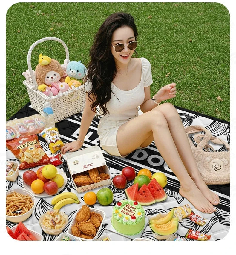 BLACKDOG Ultrasonic Picnic Mat Cushion Aluminum Film Seat Soft And Skin-Friendly Pad Waterproof Camping Outdoor Mattress Sleeping Pad Blanket