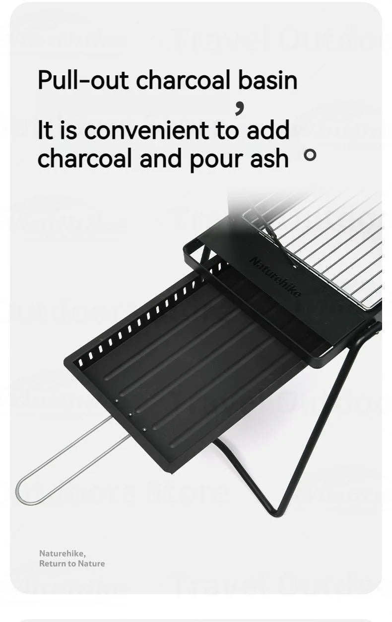 Naturehike Mini BBQ Table Outdoor Portable Lightweight Folding Tabletop Grill Multi-Function With 2 Speed Adjustable Fire Desktop Burner Table Heater
