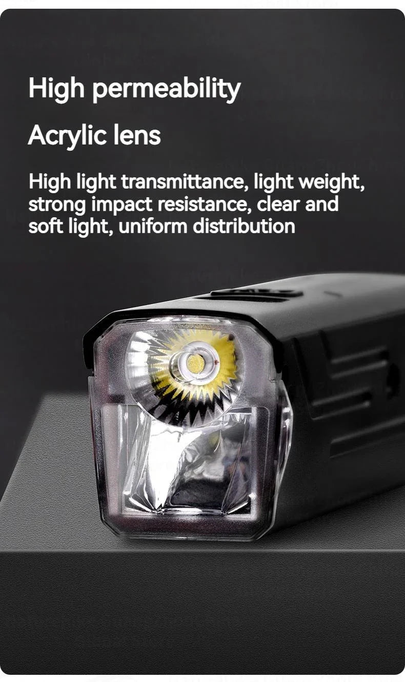 BLACKDOG Outdoor Bike Headlight Strong Night Light Riding Flashlight Induction Sensor Mountain Light USB Rechargeable Waterproof Riding Lamp