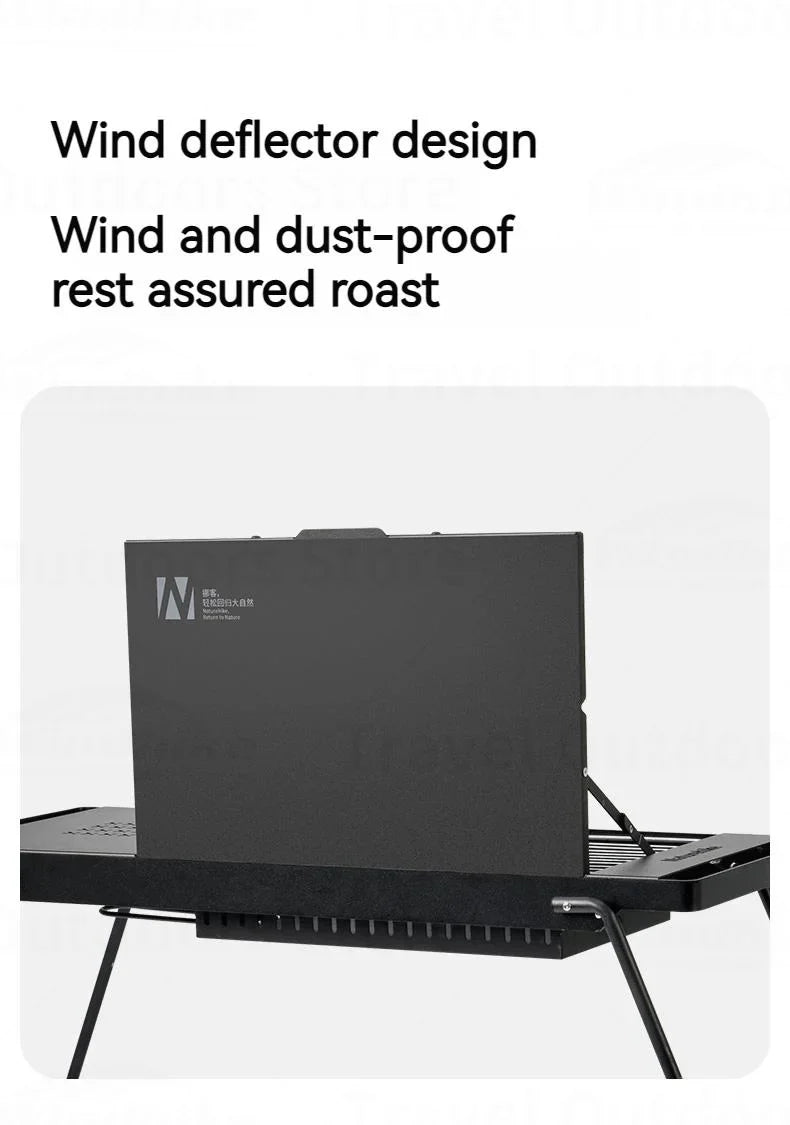 Naturehike Mini BBQ Table Outdoor Portable Lightweight Folding Tabletop Grill Multi-Function With 2 Speed Adjustable Fire Desktop Burner Table Heater