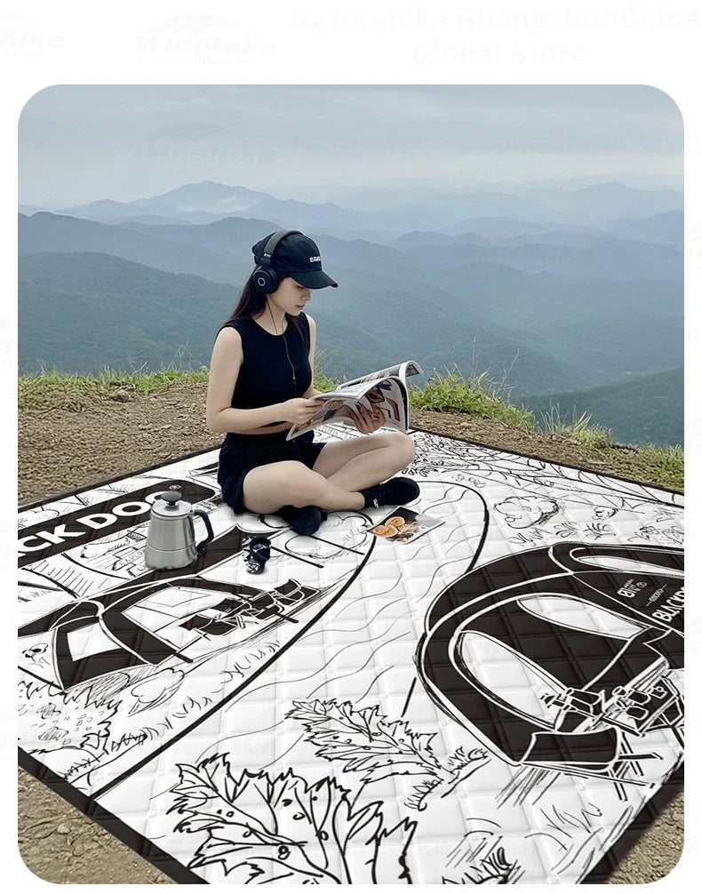 BLACKDOG Ultrasonic Picnic Mat Cushion Aluminum Film Seat Soft And Skin-Friendly Pad Waterproof Camping Outdoor Mattress Sleeping Pad Blanket