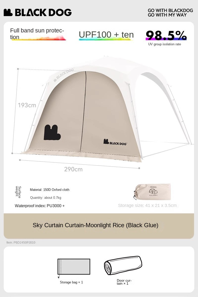 BLACKDOG DOME SKY Automatic Modular Multiple Setting Canopy Tent Unlimited Connection Bedroom Living Area Waterproof Outdoor Fast Build 4-12 Person Unicorn