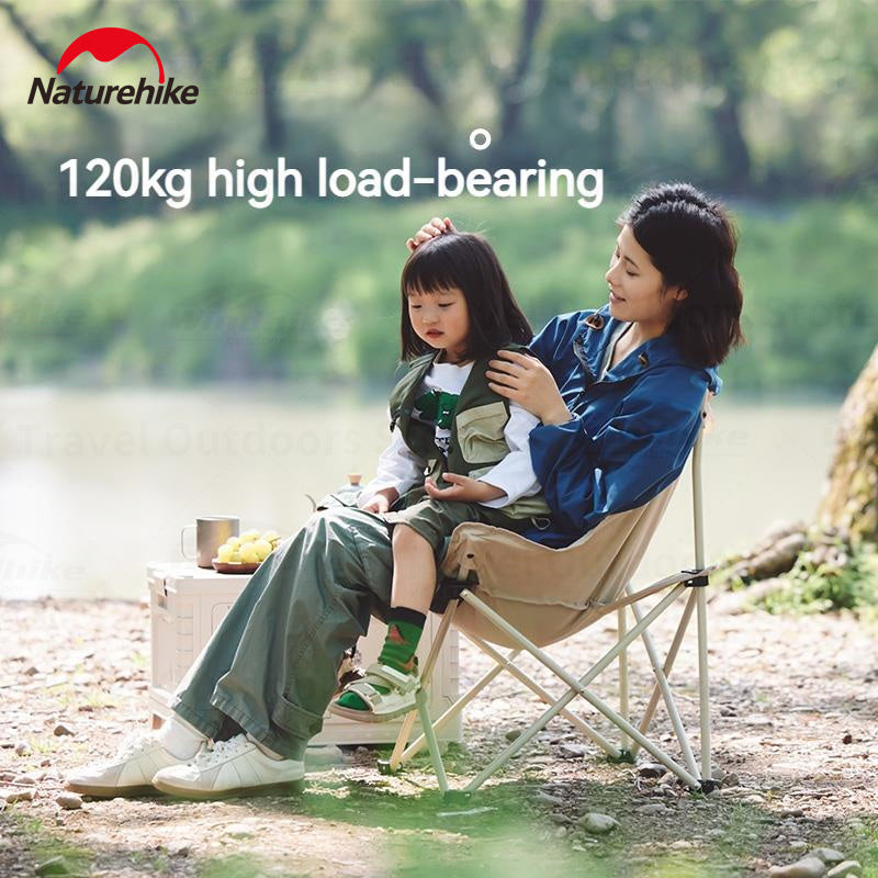 Naturehike Star and Moon T01 Gathering Camping Chair Portable X-Shaped Folding Leisure Relax Lazy Chair With Armrest Lounge Fishing Tourist Garde